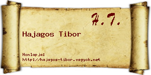 Hajagos Tibor névjegykártya